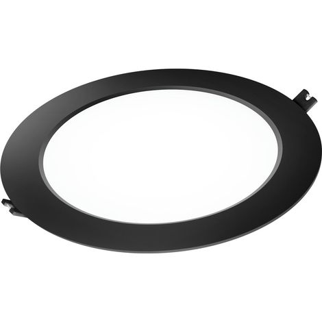 Downlight LED redondo PC negro 18W luz fría (1/3)