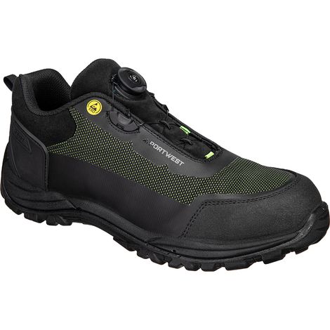Chaussures Girder Composite Mid S3s Esd Sr Fo - 38 - Noir/vert - Portwest