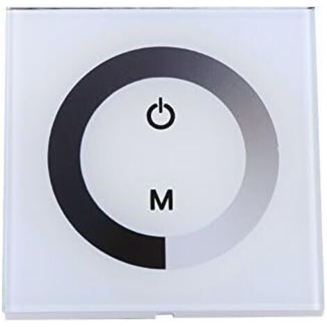 DC 1224V LED Touch Switch with Brightness Dimmer, Wall Controller Panel for Lights Adjustment (White) (1/5)