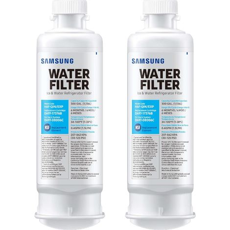 Filtro de agua DA97-17376B para refrigerador, compatible con Samsung HAF-QIN/EXP, HAF-QIN, DA97-08006C, RF28R7351Xenon, RF23M8070backpack, WS645A (2 unidades)