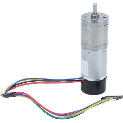 Moteur à engrenages CC 25GA, en alliage de zinc, robuste, durable, étanche à la poussière et à décélération stable, adapté aux modèles de robots à moteur DIY, 35 tr/min. (1/5)
