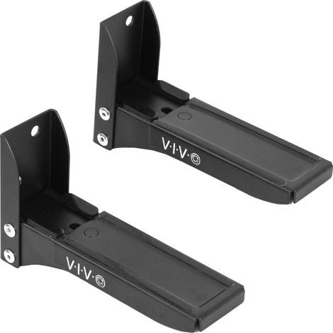 Supports muraux universels en acier pour double barre de son, supports réglables pour bras de haut-parleur, noir, Mount-SPSB4 (1/5)