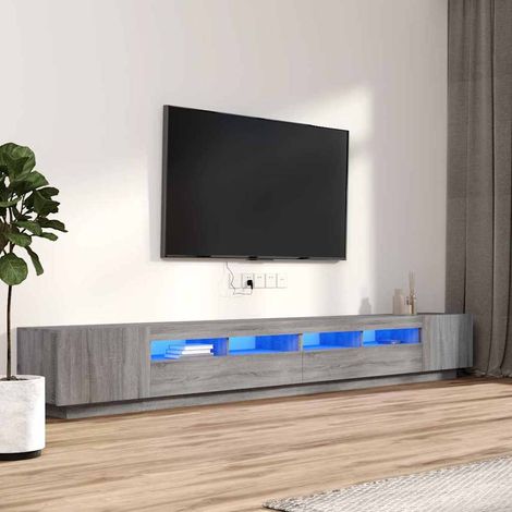 Ensemble de meubles TV avec lumières LED 3 pcs pour Salon - Armoire TV Sonoma gris BV960806 - BonneVie (1/5)