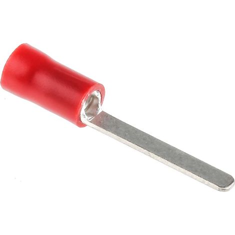 Cosse à sertir type languette, 2.5mm x 0.8mm, Rouge 16AWG 1.5mm² 22AWG 0.5mm² Non-Enveloppé