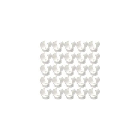 Lot de 25 colliers de serrage pour tuyau d'eau, colliers de fixation en forme de U, accessoires de tuyau, colliers de serrage (blanc) (1/5)