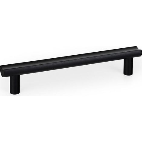 tirador moon de aluminio. para muebles. 160 mm / 320 mm - viefe acabado negro cepillad dist. agujero dist. 160mm.