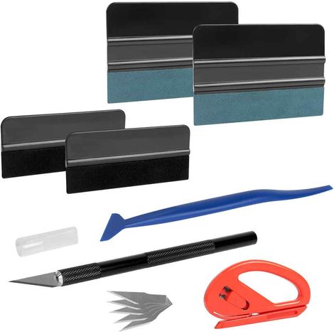 Teile des Autofolien-Montagesets, Filzrakel, Präzisionsmesser, Werkzeuge zum Tönen von Fenstern, Möbelaufkleber-Anbringung (1/5)