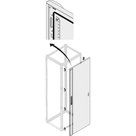 Porte IP65 pleine H 1800mm L 600mm (x1) 1STQ007349A0000 ABB PDLB1866