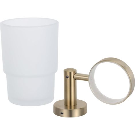 Stainless Steel Wall Mounted Toothbrush Holder Stable Gold