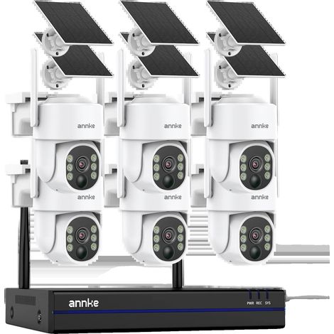 Caméra de sécurité sans fil, résolution 4MP, connectivité double bande, 16CH NVR 6Pcs Caméra, Aucun (1/2)
