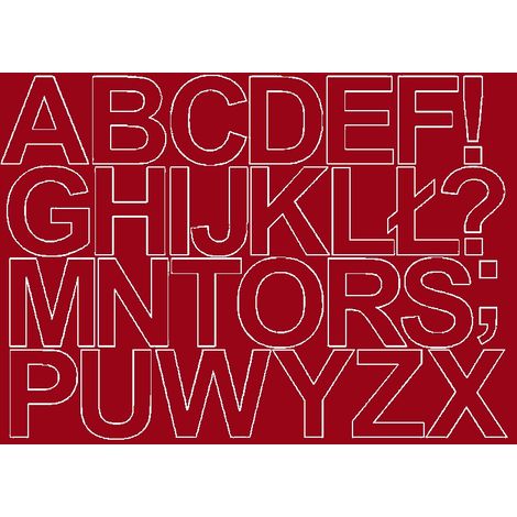 Lettere adesive autoadesive, 8 cm, rosso scuro lucido