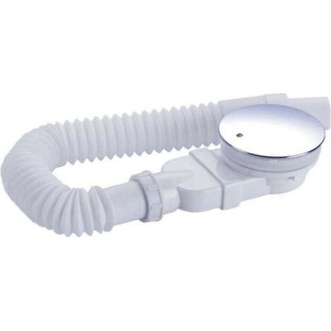Bodenablauf, 90-mm-Duschablauf, extra flach, Ablaufloch in der Duschwanne, Ablauf mit Geruchsbindung, Haarschutz, flexibler Schlauch
