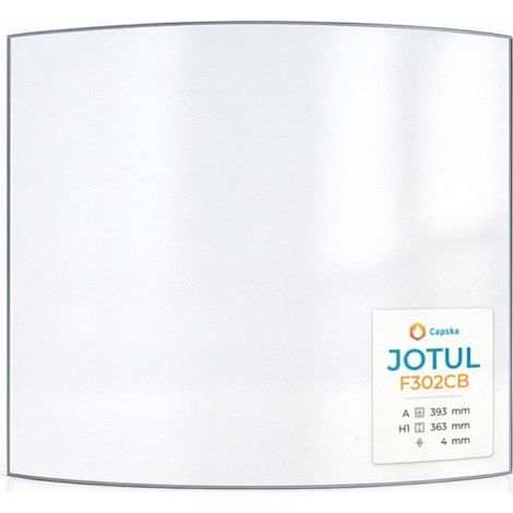 Vitre Jotul F302CB - Verre Courbe pour poêle à bois - 393 x 363 mm (A x H) - 4 mm (1/5)