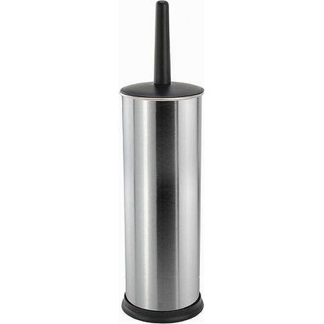 Trade Shop - Porta Escobillas Porta Escobillas Baño Wc Inodoro Escobilla Metal Negro 37x10cm 69443 - (1/2)
