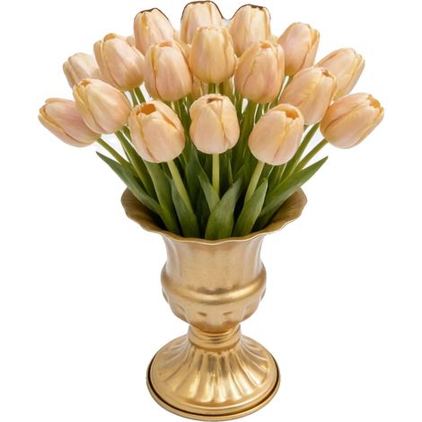 Vase à fleurs, matériau en fer, hauteur 6,3 pouces, design élégant en forme de trompette, adapté aux fleurs fraîches ou artificielles, construction durable (1/5)