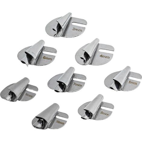 Ensemble de 8 pieds ourleurs roulés de 3 à 10 mm pour fournitures de couture industrielles (1/4)