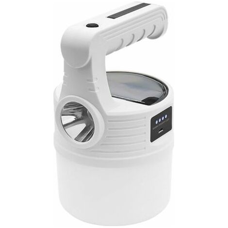 Lampe solaire rechargeable pour marché de nuit Lampe pour étalage au sol Lampe de camping d'extérieur Lampe d'urgence, MX-518 (1/5)