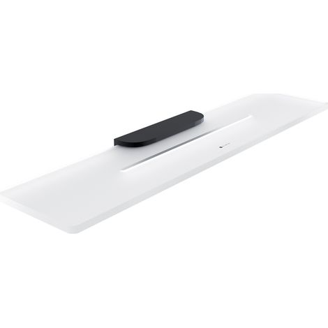 Nimco Nikau étagère de salle de bain avec trous, noir mat, 50 cm NKC X450-90 (1/3)