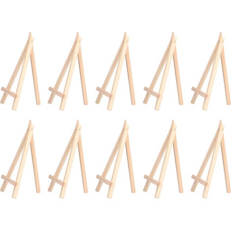 10 Pièces Support Toile 6,1 Pouces Pin Pliable Mini Chevalet Peinture Photo Carte Postale Durable (1/5)