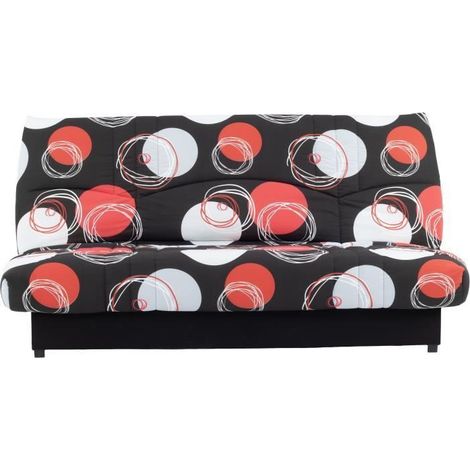 Banquette clic-clac - 3 places - Planete Noir - 190 x 90 x 92 cm - PIXIE (1/5)
