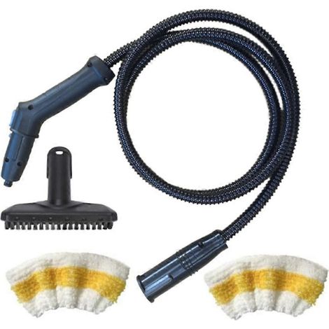 Kit d'accessoires pour nettoyeur vapeur Karcher SC1 : buse, tuyau d'extension, brosse manuelle avec housse en tissu, référence 2.863-021.0 (1/5)