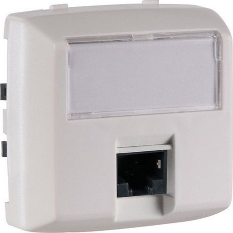 Prise RJ45 catégorie6 UTP 8 contacts Appareillage saillie composable blanc (086144) (1/2)