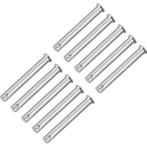 Goupilles trou unique 10mmx90mm Acier zingué tête plate 10 Pcs (1/2)