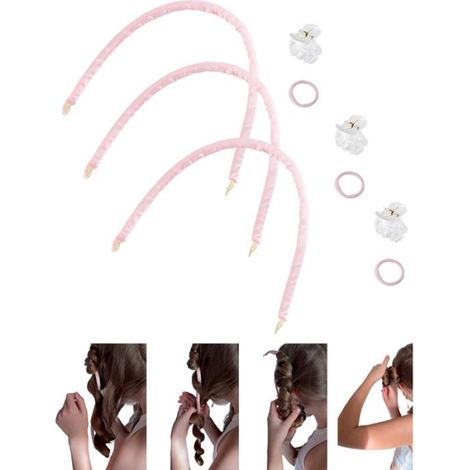 Ensemble de fers à friser sans chaleur - Rose (1/5)
