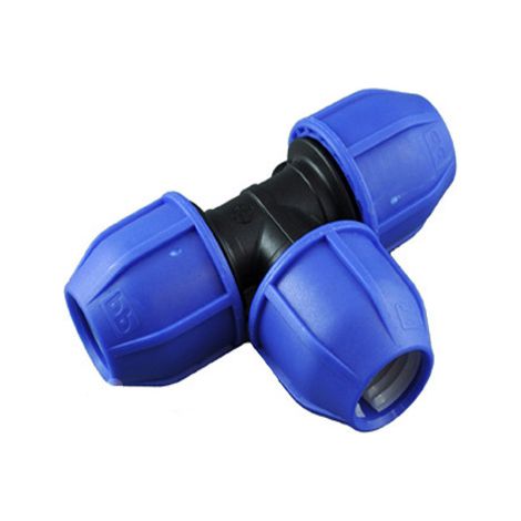 Conector de compresión de tipo te 2 bocas iguales 20mm (1/2)