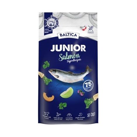 Croquettes pour chien Baltica Excellent Junior Saumon Hypo. L/XL 3 kg (1/2)