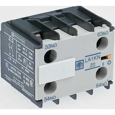 Contatto ausiliario SCHNEIDER 1 NO + 3 NC per installazione elettrica.