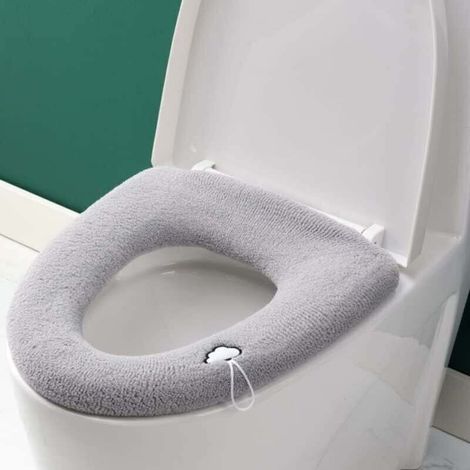 Copriwater spesso in 3 pezzi con maniglia per il coperchio del water - Adatto a tutti i sedili WC ovali (1/5)