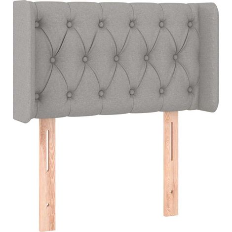 Maison Exclusive - Cabecero de tela gris claro 83x16x78/88 cm (1/5)