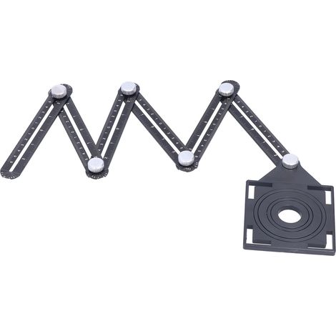 6-fach gefaltetes Lineal, multifunktionales Universal-Winkelmesser-Schablonenwerkzeug aus Aluminiumlegierung 5041 (1/5)