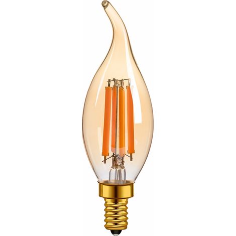 Ampoule Flamme E14 6W Dimmable Ampoule Vintage LED,C35 Forme de Bougie Vintage 2pcs (1/5)