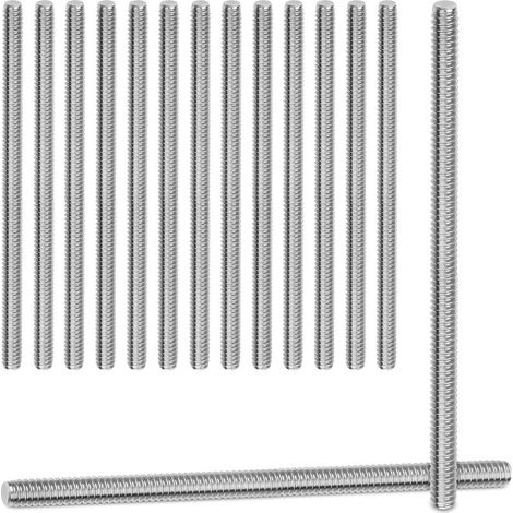 15 Pièces Tiges Filetées M6x100mm Tige Filetée Acier au carbone 304 Filetage Continu Tiges Filetées Tige Filetée Continue pour Bricolage Industrie Assemblages Vissés Appareils (1/5)