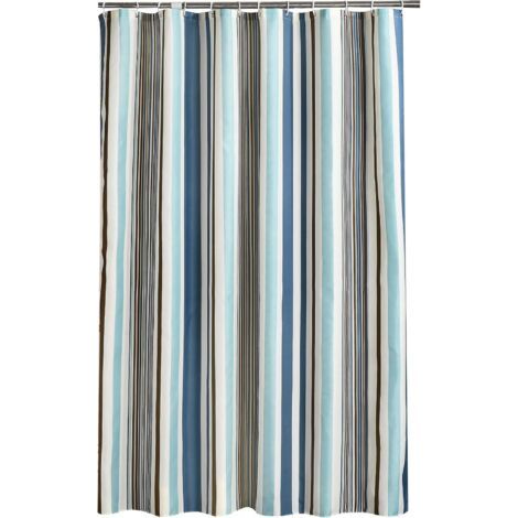 Rideau de douche 200 x 240 cm (L x H), rideaux de douche anti-moisissure, doublure en tissu polyester doux, rideaux de bain, rideau, beau modèle pour salle de bain WC (1/4)