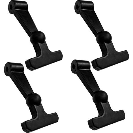 Lot de 4 supports de capot élastiques, fermeture à tension avec poignée en T en caoutchouc (1/5)