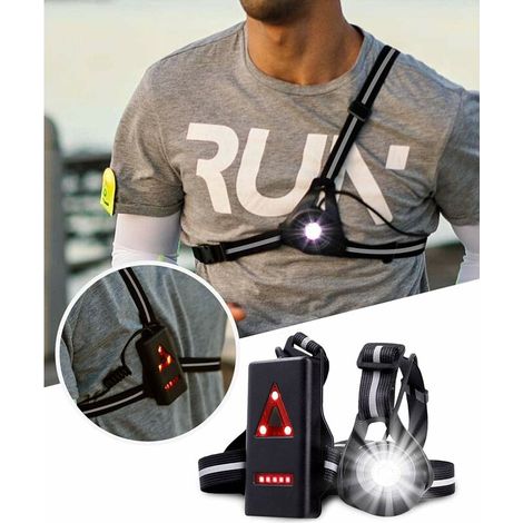 Running Torso Light, Usb Rechargeable Led Running Light Running Chest Light Adjustable 90 Right Angle Chest Light 3 Modes Jogging Light Running Fishing Hiking Sports (1/5)