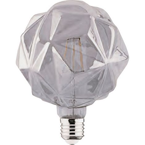 LAMPARA GLOBO CRISTAL SMOKY DIAMANTE FILAMENTO LED E27 4W 1800K 360º 230V