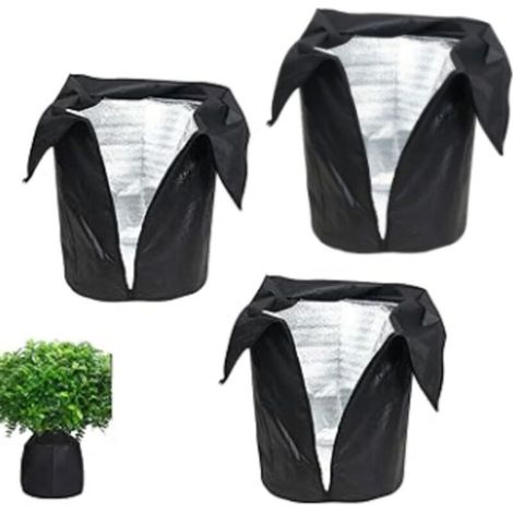 3er Thermo Topfschutz Pflanzen, 4550 Cm Winterschutz Hüllen Für Pflanzen , Winterschutz Für Kübelpflanzen, Frostschutz Pflanzen, Pflanzenschutz Winter, Für Topfpflanzen, Sträucher, Bäume, Warm Halten (1/5)