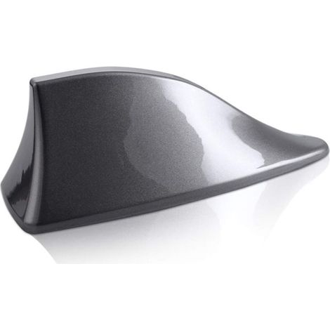 Antenne Requin Voiture Universelle en Forme Antenne D'aileron de Requin - Antenne de Voiture avec FM/AM Radio Signal avec Base adhésive étanche pour Auto SUV Camion Van (Gris) (1/3)
