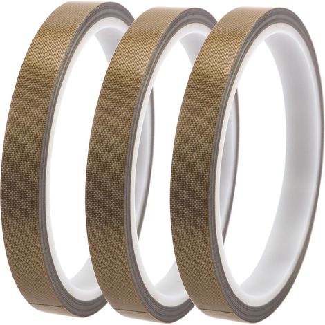 3 Stück PTFE-Klebeband, Hochtemperatur-Teflonband, Polytetrafluorethylen für Vakuumiermaschine (10 mm x 10 m)