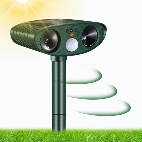 Répulsif Chat Ultrason, Répulsif Chat Exterieur, Répulsif pour Chats Solaire, répulsif à ultrasons avec Détecteur de Mouvement pour Jardin Cour Contre Les Chats Chiens Oiseaux Renards Rats (1/5)