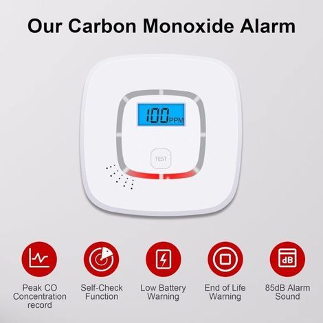 Carbon monoxide (CO) detector, battery operated, certified (1/5)
