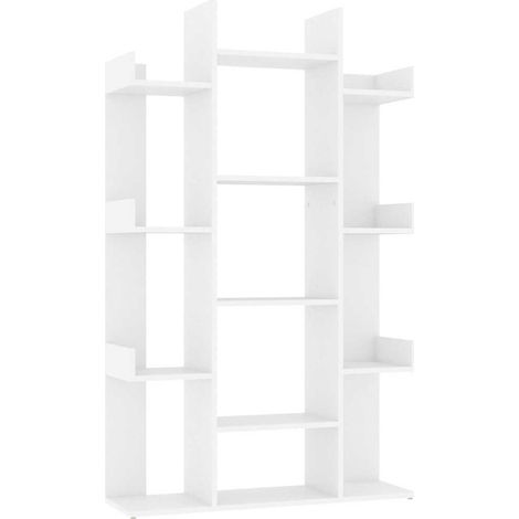 Maison Exclusive - Estantería librería madera contrachapada blanc (1/5)