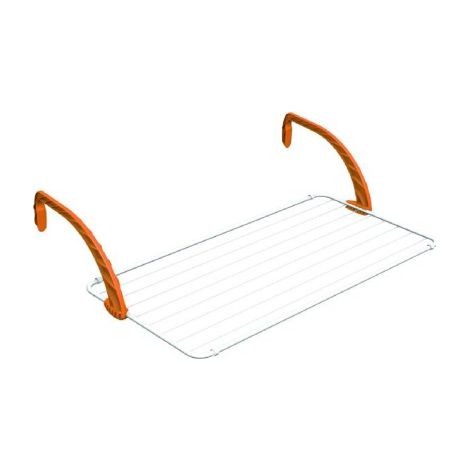 Se'che-linge Polar 100 pour balcon se'chage 10 m en acier et bras en re'sine re'glables et pliables colore' stable