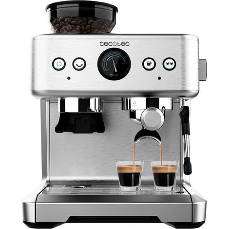 Cecotec Cafetière Express 20 Bars Power Espresso 20 Barista. 2250 W, Manomètre, 2 Thermoblocks, Vaporisateur Orientable (1/5)