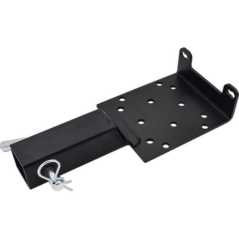 Plaque de montage pour treuil avec récepteur de 2 pouces, support de montage universel pour treuil de remorque compatible avec VTT, UTV, remorques et camions. (1/5)