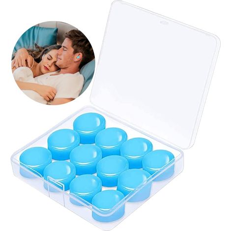 konsert ronproppar 6 paires de bouchons d'oreilles, bouchons d'oreilles en silicone étanches, bouchons d'oreilles réutilisables (1/3)